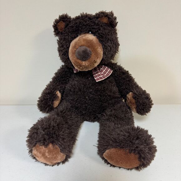 Teddy Bear Stuffed Animal Brown Plush Toy Medium Soft Cute Fuzzy Collectible - Picture 1 of 7